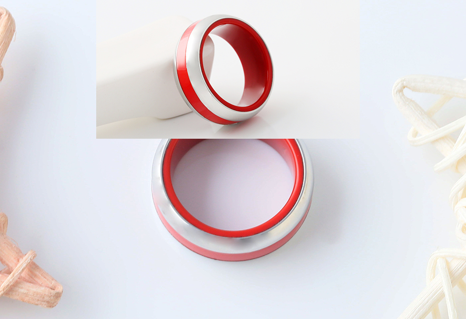 Red stainless steel ring