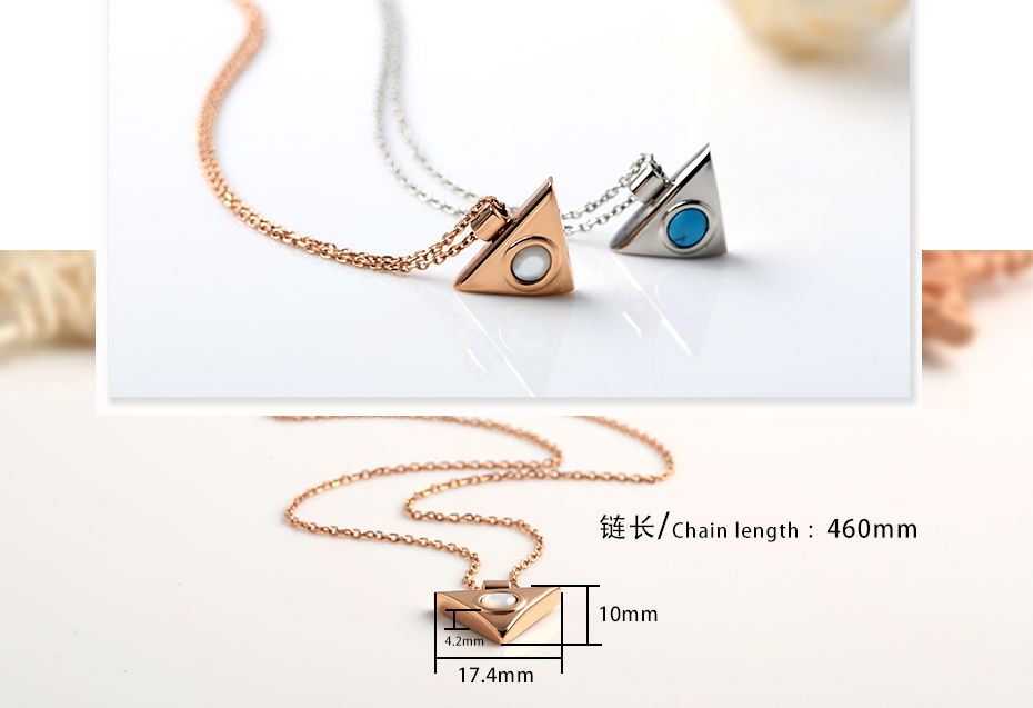 Stainless steel pyramid necklace
