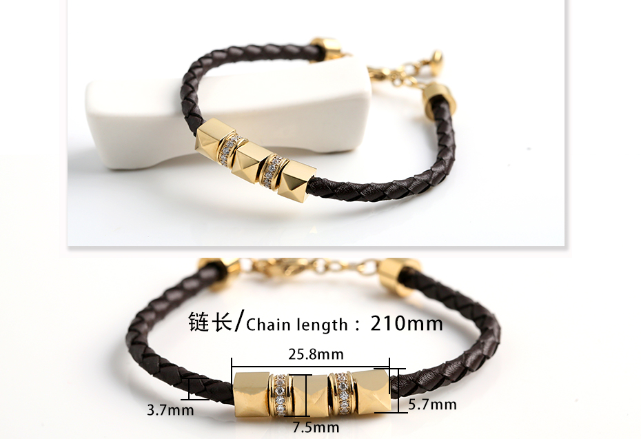 Leather rope bracelet