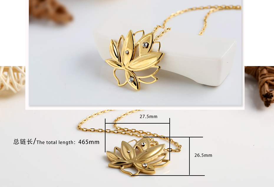 Lotus pendant necklace