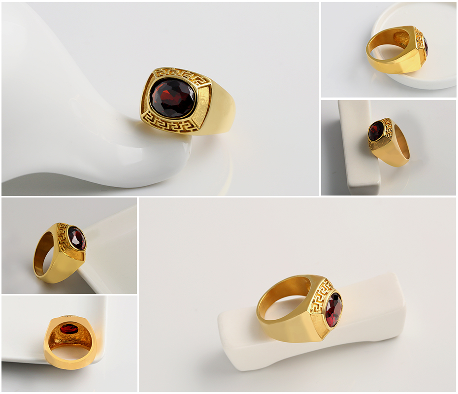 Gemstone K Gold Ring