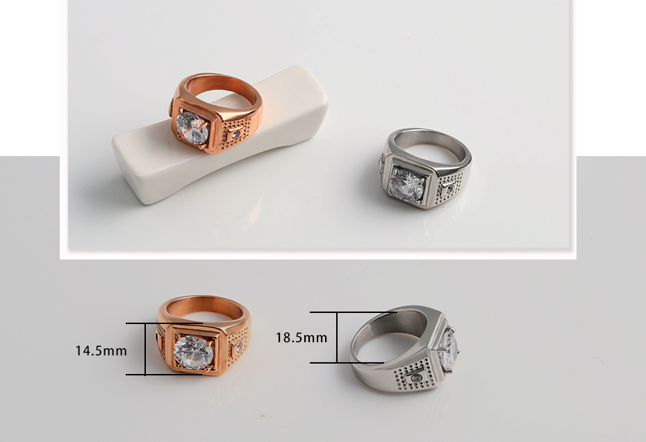 Titanium steel trend ring