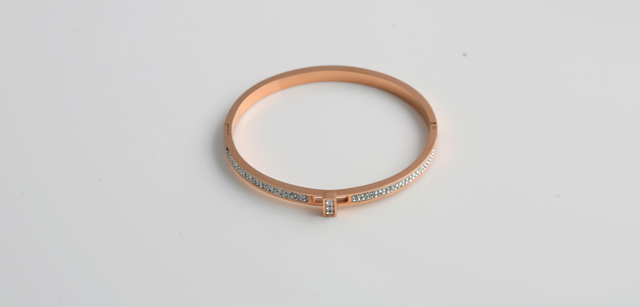 Titanium steel square diamond bracelet