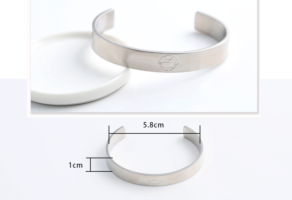 Imprinted open bracelet