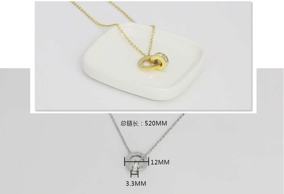 Connected ring necklace