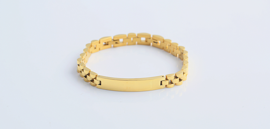 New K gold titanium steel bracelet