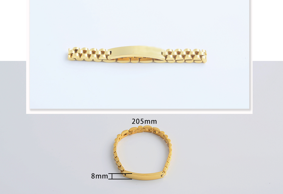 New K gold titanium steel bracelet