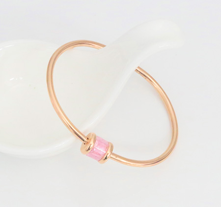 Fashion pink stainless steel bracelet