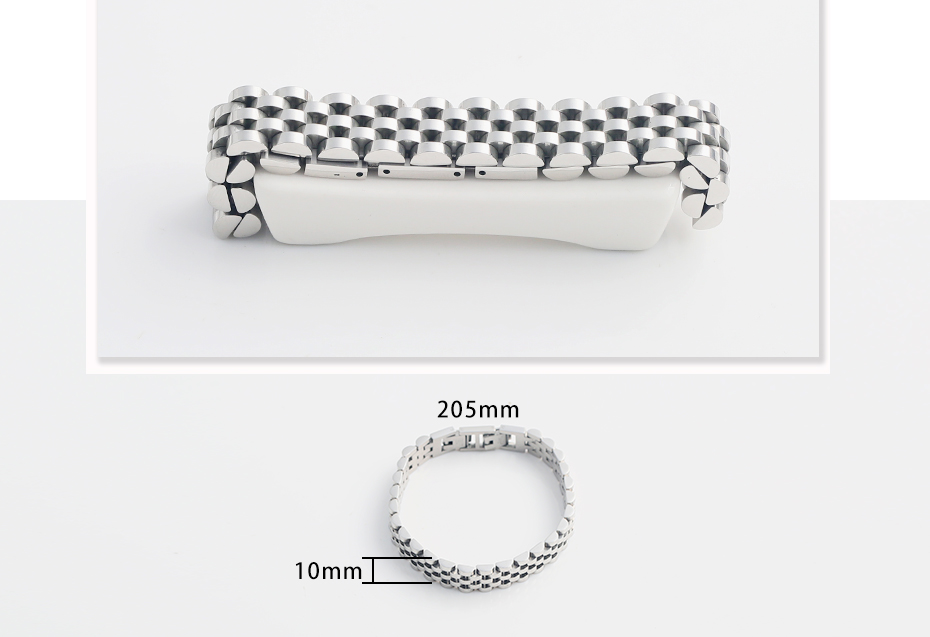 Simple steel big bracelet