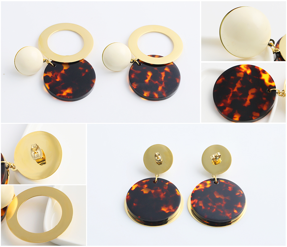 Round personality earrings