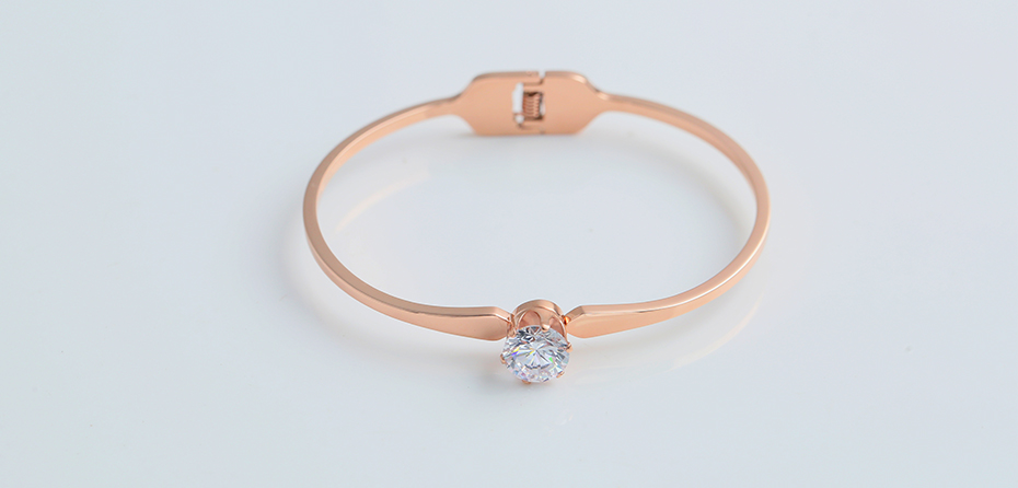 Diamond rose gold bracelet