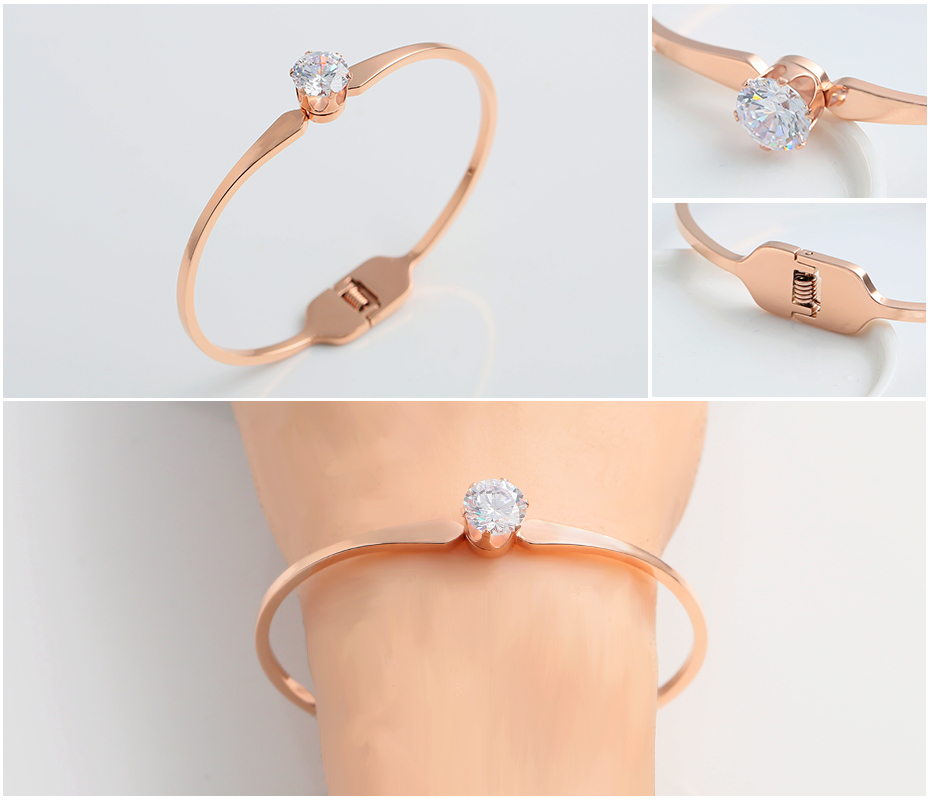Diamond rose gold bracelet