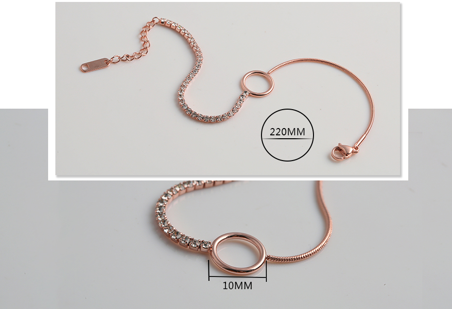 Half chain diamond drill snake bracelet