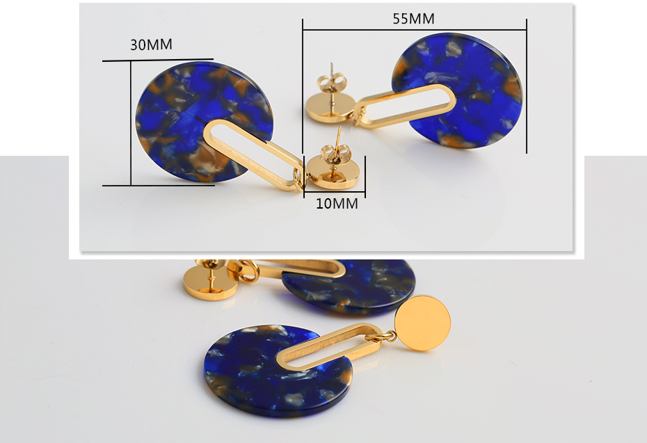 Fan-shaped acrylic earrings