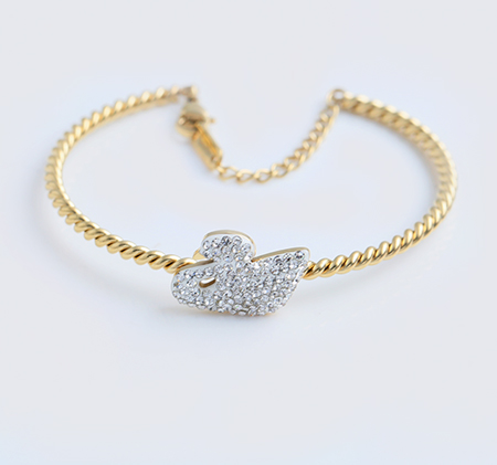 Swan diamond bracelet