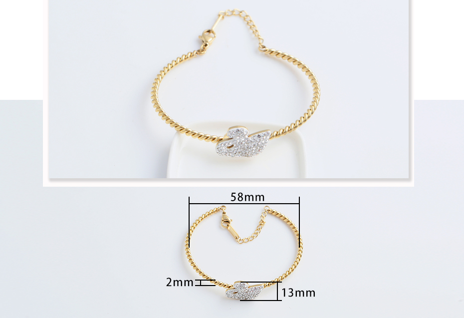 Swan diamond bracelet