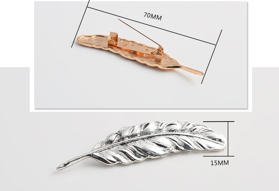 Male style leaf brooch