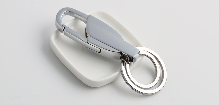 Stainless steel glossy keychain