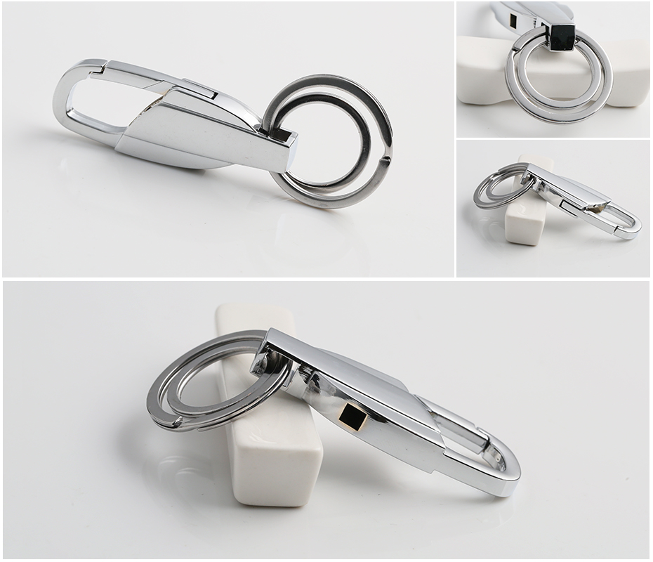 Stainless steel glossy keychain