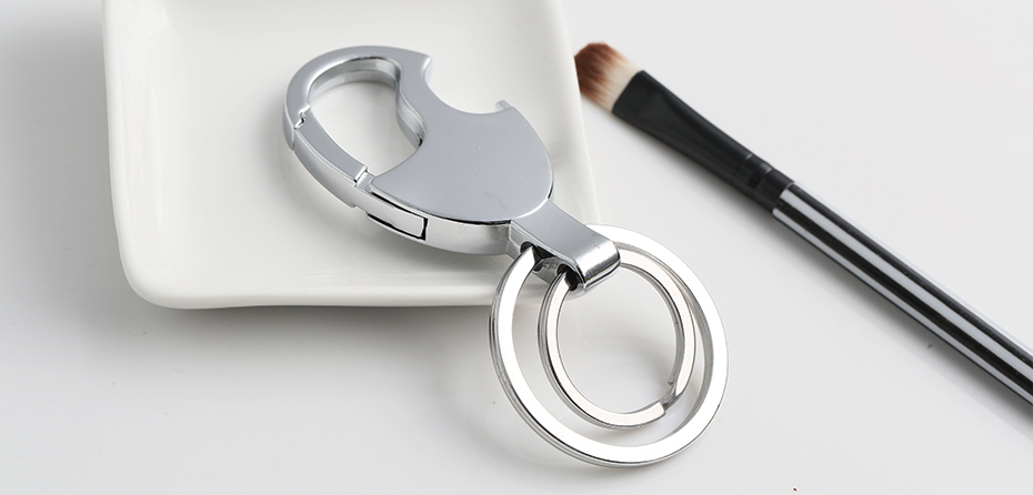 Stainless steel round ring keychain