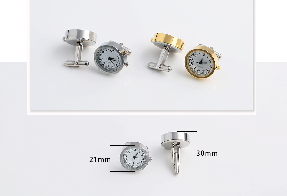 Mini small clock cufflinks