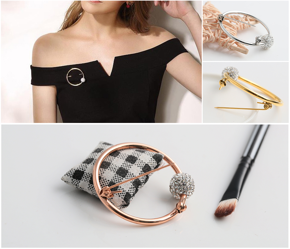 Fashion stainless steel brooch