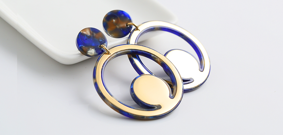 European and American round ring earrings