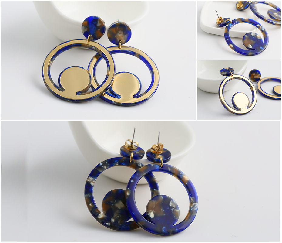 European and American round ring earrings