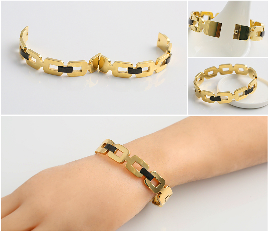 Fashion K gold stainless steel bracelet