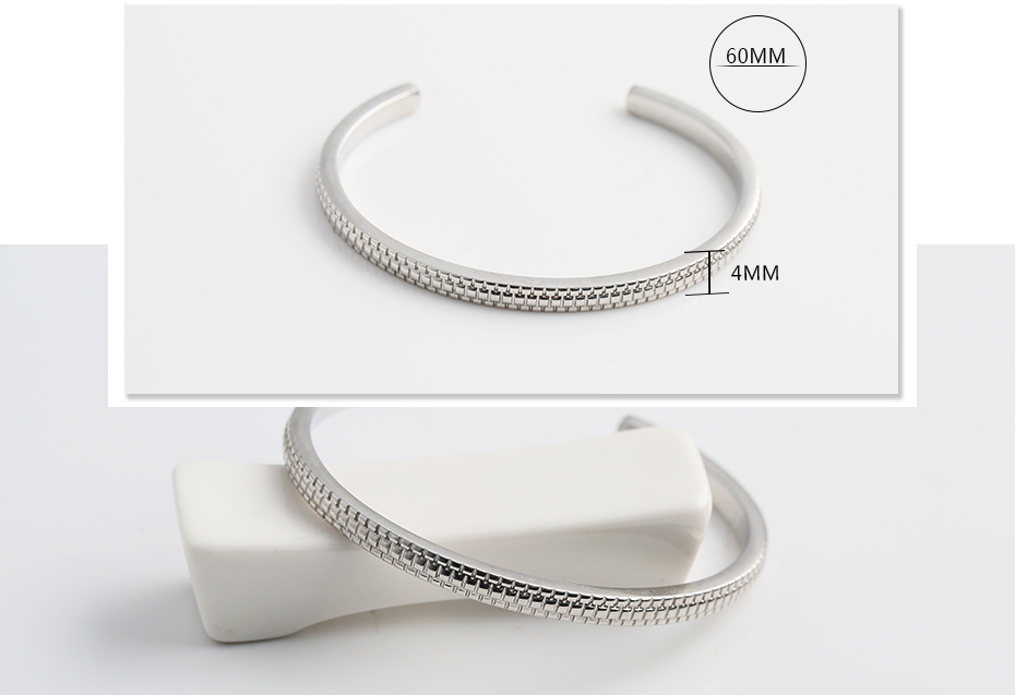 Gear opening stainless steel bracelet