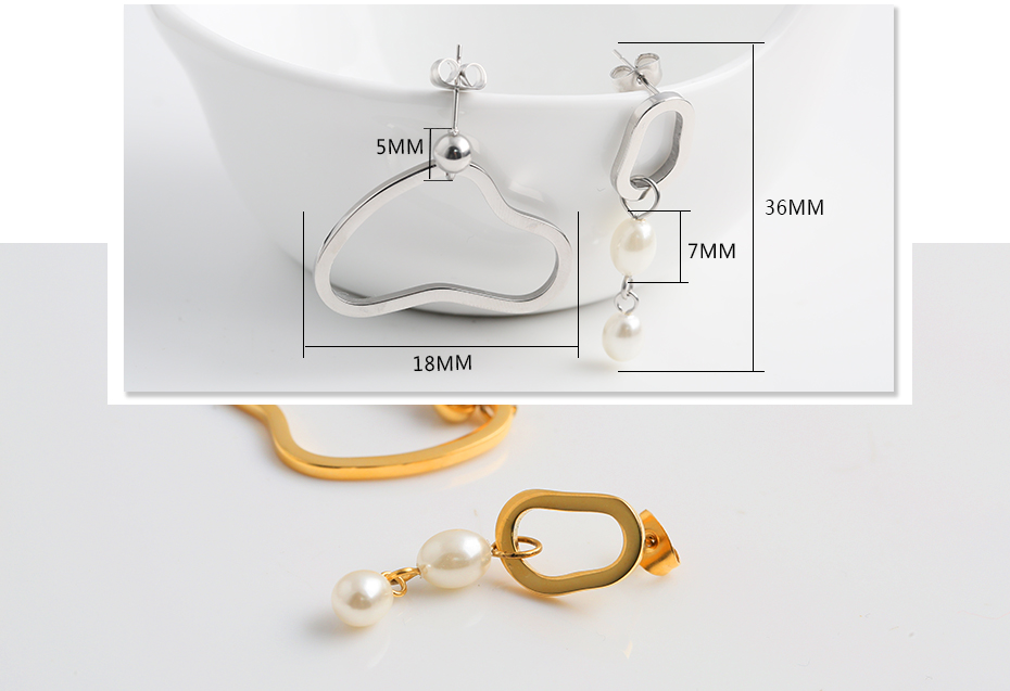 European irregular pearl earrings