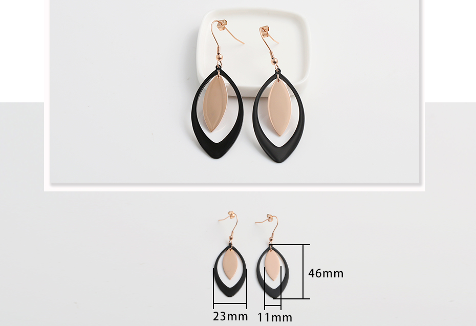 Geometric stainless steel fashion earrings