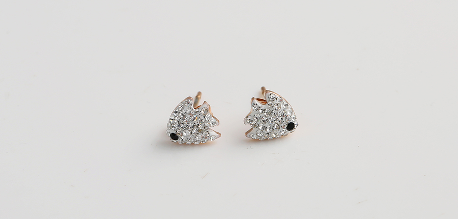 Small fish shape stainless steel earrings
