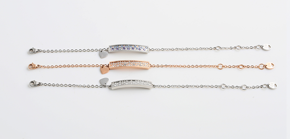 New fashion stainless steel diamond bracelet