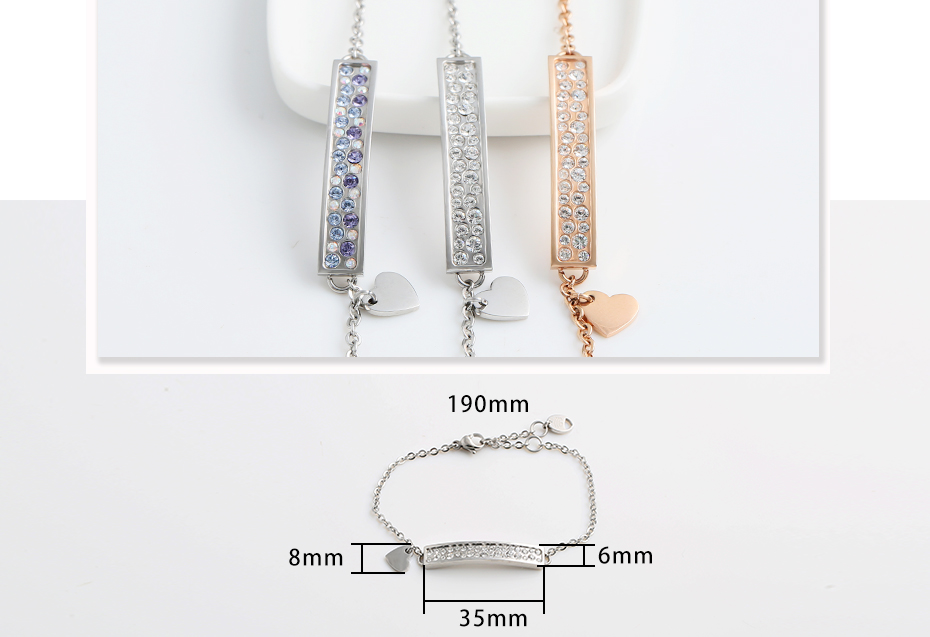 New fashion stainless steel diamond bracelet