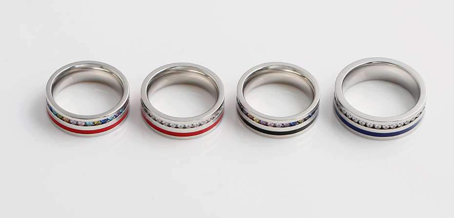 Coil-studded titanium steel ring