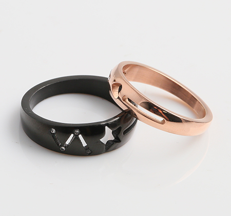New fashion couple titanium steel ring