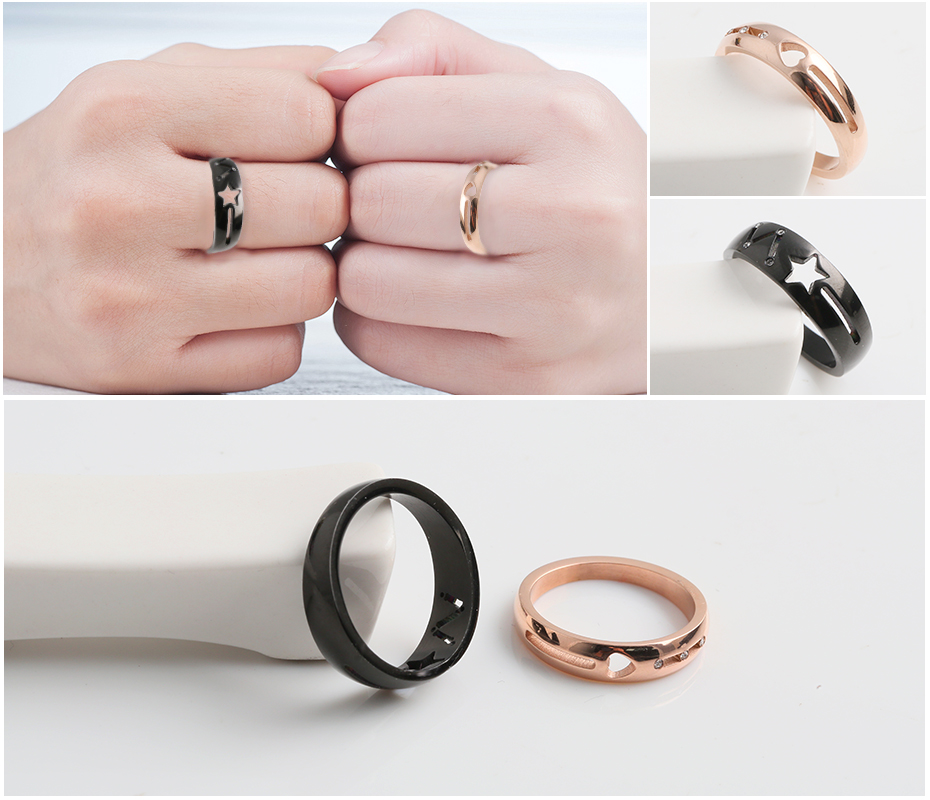 New fashion couple titanium steel ring