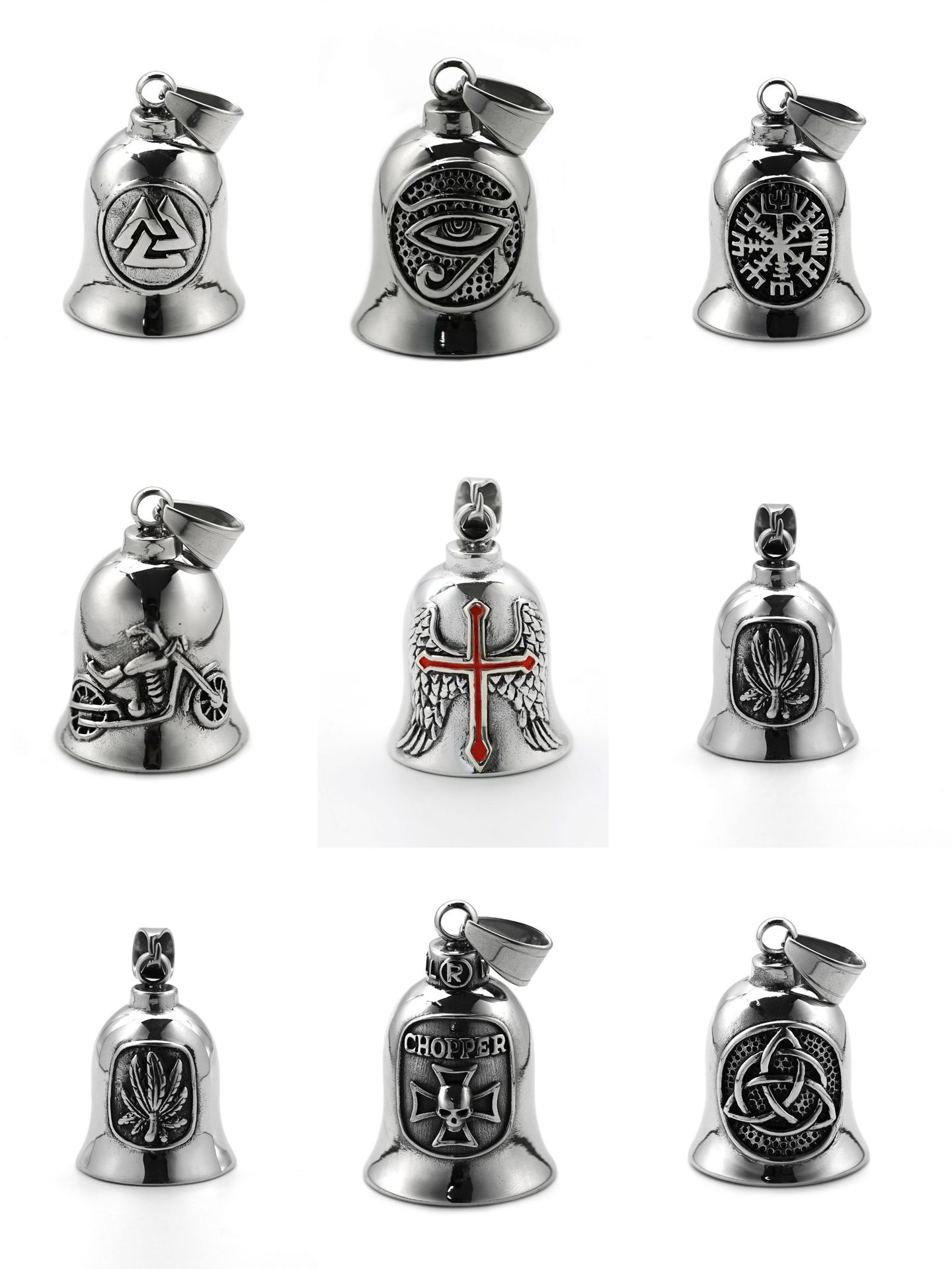 European and American Vintage Viking Exorcism Bell Pendant